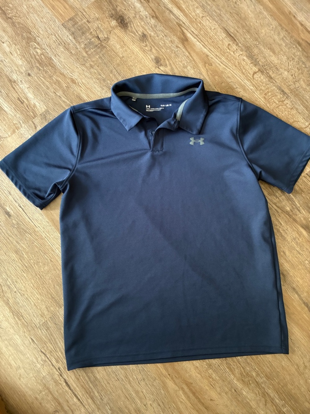 Under Armour Boys Navy Blue Tech Polo
